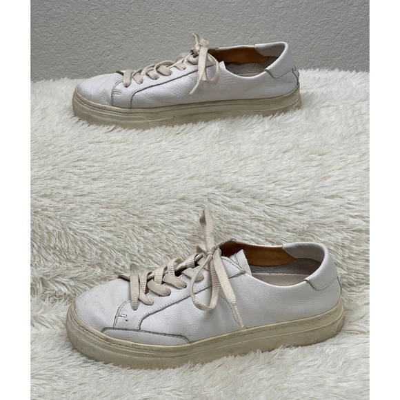 Soludos Shoes - Soludos Shoes Ibiza Sneakers Womens 8.5 White Leather Classic Casual‎ Platform